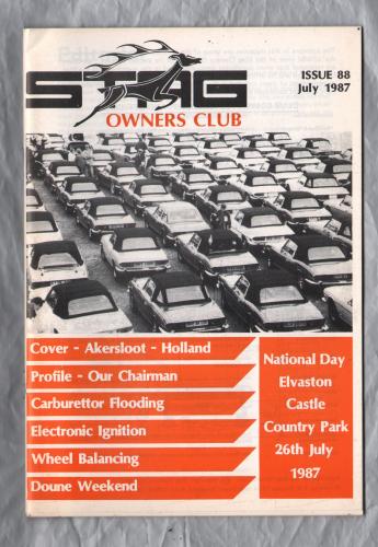 Stag Owners Club - Issue No.88 - July 1987 - `Technical Tips` - Published by The Stag Owners Club