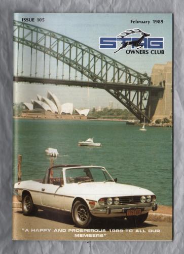 Stag Owners Club - Issue No.105 - February 1989 - `Technical Matters` - Published by The Stag Owners Club