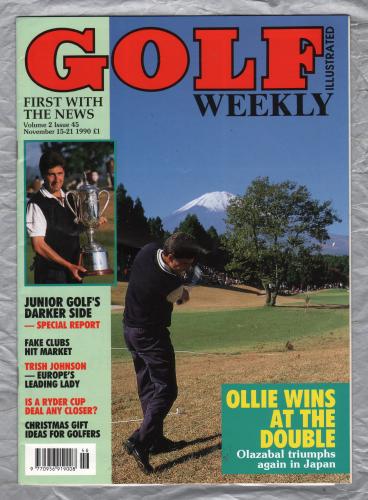 Golf Weekly - Vol.2 Issue 45 - November 15-21 1990 - `Ollie Wins At The Double` - New York Times Publication
