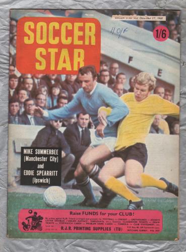 Soccer Star - Vol.17 No.15 - December 27th 1968 - `Focus on Coventry City` - Published by Echo Publications