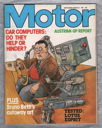 Motor Magazine - Vol.161 No.4111 - August 22nd 1981 - `Road Test: Lotus Esprit S3` - Published by IPC