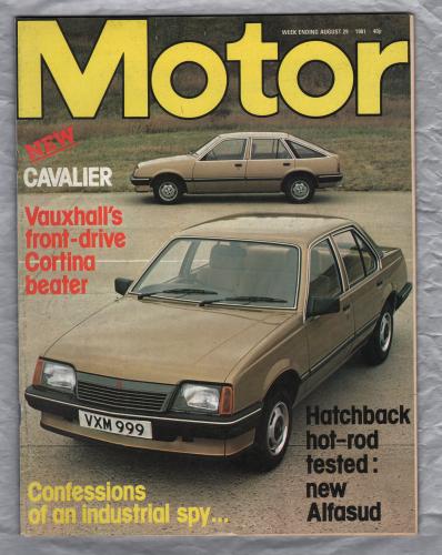 Motor Magazine - Vol.161 No.4112 - August 29th 1981 - `Road Test: Alfasud 1.3 Hatchback` - Published by IPC