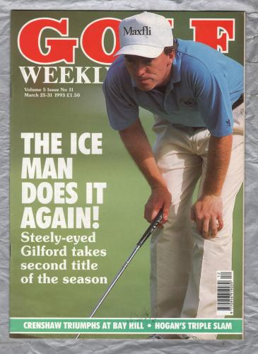 Golf Weekly - Vol.5 Issue 11 - March 25-31 1993 - `The Ice Man Does It Again` - New York Times Publication 