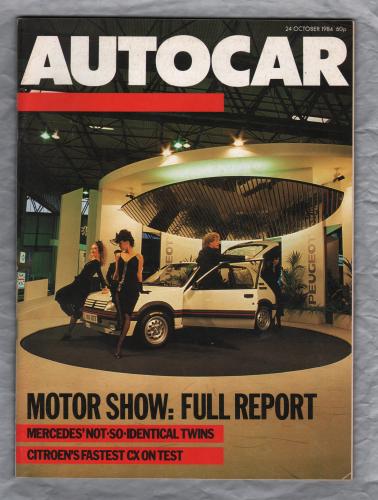 Autocar Magazine - Vol.162 No.3 (4581) - October 24th 1984 - `Autocar Tests: Citroen CX GTi and Mercedes 190E/190D` - Published by Haymarket