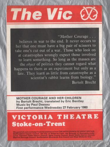 `Mother Courage And Her Children` by Bertolt Brecht - Directed by Clare Venables - 27th February 1990 - Victoria Theatre, Stoke-on-Trent