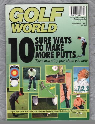 Golf World - Vol.31 No.12 - December 1992 - `10 Sure Ways To Make More Putts` - New York Times Company  