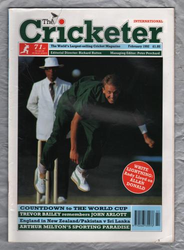The Cricketer International - Vol.73 No.2 - February 1992 - `Allan Donald: White Lightning` - Published by Sporting Magazines & Publishers Ltd