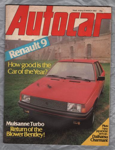 Autocar Magazine - Vol.156 No.4446 - March 6th 1982 - `Autotests: Renault 9 GTL` - Published by IPC