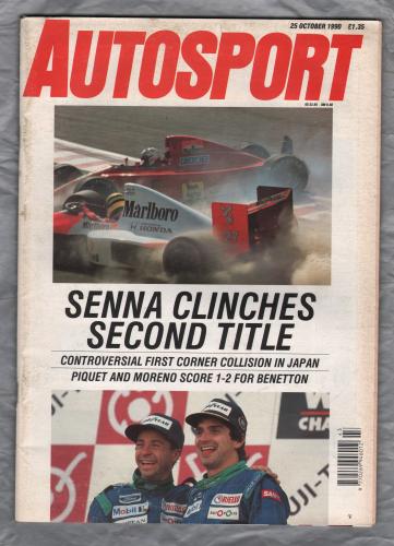 Autosport - Vol.121 No.4 - October 25th 1990 - `Senna Clinches Second Title` - A Haymarket Publication