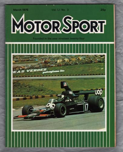 MotorSport - Vol.L1 No.3 - March 1975 - `Road Impressions: Triumph Spitfire 1500` - Published by Motor Sport Magazines Ltd