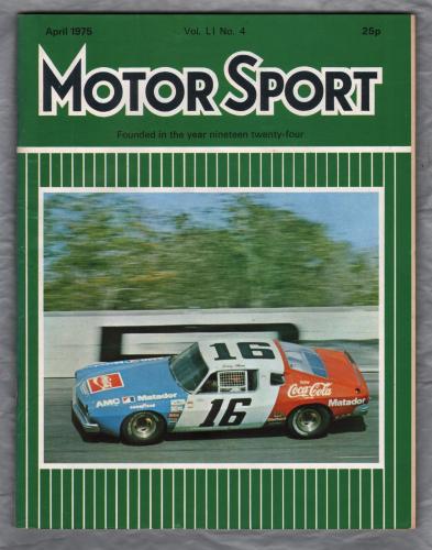 MotorSport - Vol.L1 No.4 - April 1975 - `Road Test: VW Golf LS` - Published by Motor Sport Magazines Ltd