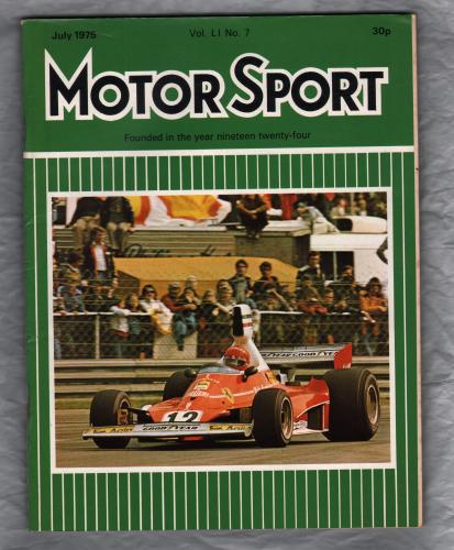 MotorSport - Vol.L1 No.7 - July 1975 - `Road Impressions: The Ford Escort 1300 Ghia` - Published by Motor Sport Magazines Ltd