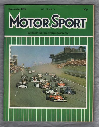MotorSport - Vol.L1 No.9 - September 1975 - `Escort/Chevette-A Comparison` - Published by Motor Sport Magazines Ltd