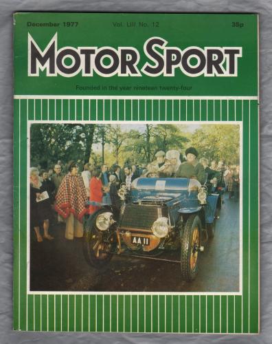 MotorSport - Vol.L111 No.12 - December 1977 - `The Lamborghini Countach` - Published by Motor Sport Magazines Ltd