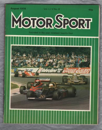 MotorSport - Vol.LlV No.8 - August 1978 - `The Supertuners (Cosworth)` - Published by Motor Sport Magazines Ltd