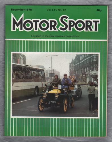 MotorSport - Vol.LlV No.12 - December 1978 - `The Porsche 924 Turbo` - Published by Motor Sport Magazines Ltd