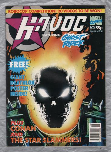Havoc - Featuring Ghost Rider  - No.2 - 20th July 1991 - `Deathlok: The Brains of the Outfit-Part One` - Published by Marvel Comics