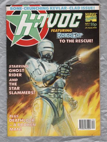 Havoc - Featuring RoboCop - No.7 - 24th August 1991 - `Deathlok - A Broken Man!` - Published by Marvel Comics