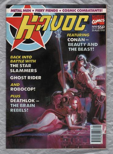 Havoc - Featuring Conan - No.8 - 31st August 1991 - `Deathlok - The Brain Rebels!` - Published by Marvel Comics
