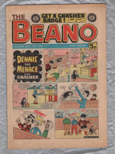 The Beano - Issue No.1865 - April 15th 1978 - `Dennis The Menace And Gnasher` - D.C. Thomson & Co. Ltd