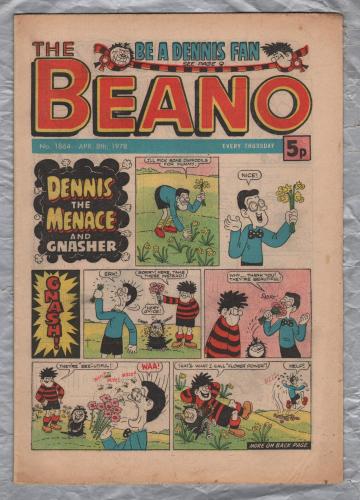 The Beano - Issue No.1864 - April 8th 1978 - `Dennis The Menace And Gnasher` - D.C. Thomson & Co. Ltd