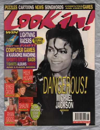 Look In - No.48 - 30th November 1991 - `Dangerous! Michael Jackson Poster` - Published by IPC Magazines