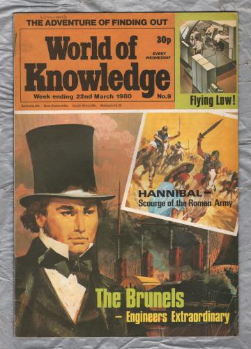 World of Knowledge - No.9 - 22nd February 1980 - `Hannibal and his Historic Crossing of the Alps` - Published by IPC Magazines Ltd