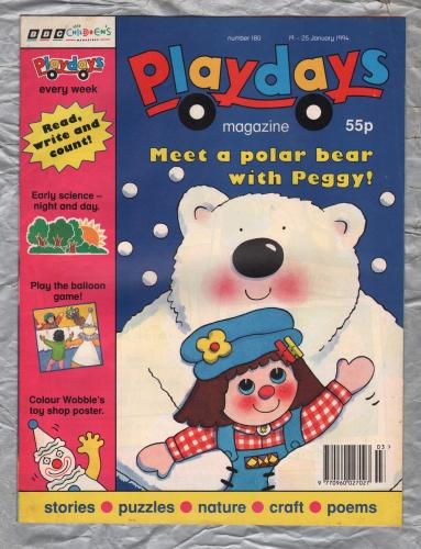 Playdays Magazine - No.180 - 19-25 January 1994 - `First Facts-Police Horses` - Published by BBC Magazines