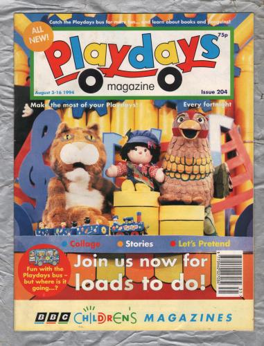 Playdays Magazine - No.204 - 3-16 August 1994 - `Let`s Pretend...to be Penguins-And Make A Crown` - Published by BBC Magazines