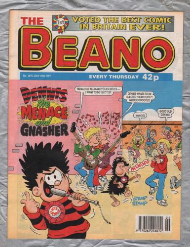 The Beano - Issue No.2870 - July 19th 1997 - `Dennis The Menace And Gnasher` - D.C. Thomson & Co. Ltd