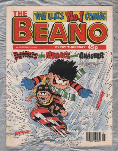 The Beano - Issue No.2892 - December 20th 1997 - `Dennis The Menace And Gnasher` - D.C. Thomson & Co. Ltd