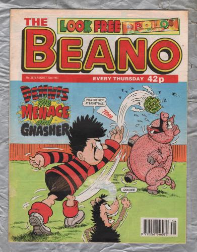The Beano - Issue No.2875 - August 23rd 1997 - `Dennis The Menace And Gnasher` - D.C. Thomson & Co. Ltd