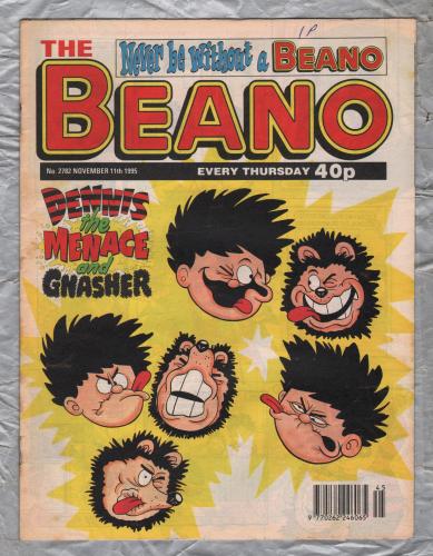 The Beano - Issue No.2782 - November 11th 1995 - `Dennis The Menace And Gnasher` - D.C. Thomson & Co. Ltd