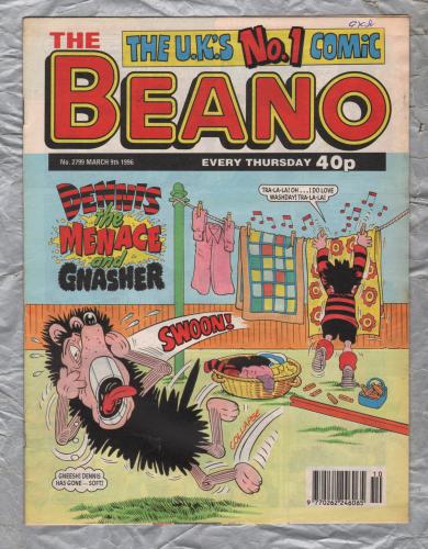 The Beano - Issue No.2799 - March 9th 1996 - `Dennis The Menace And Gnasher` - D.C. Thomson & Co. Ltd