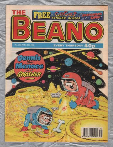 The Beano - Issue No.2805 - April 20th 1996 - `Dennis The Menace And Gnasher` - D.C. Thomson & Co. Ltd