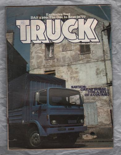 TRUCK - February 1977 - `Test Match: Saviem JP13A versus Ford 1314` - Published by Force Four Publications Ltd