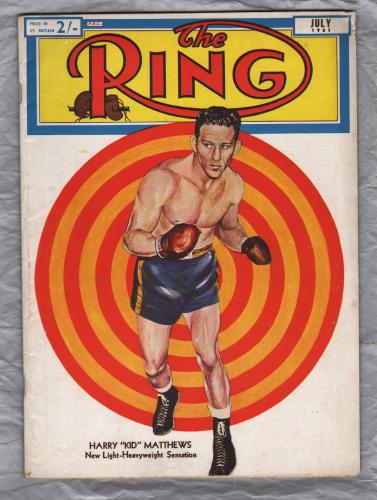 `The Ring` - July 1951 - Vol.30 No.6 - U.K Edition - `Harry `Kid` Matthews` - Published by The Ring, Inc.        