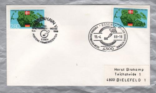 Independent Cover - Pictorial West German & Pictorial Danish Postmarks - West German 80 Pfennig & Danish 2.80 Krone 1985 30th Anniversary of the Copenhagen-Bonn Declaration Stamps