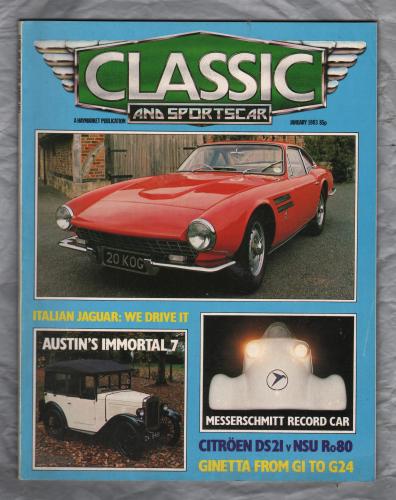 Classic And Sportscar Magazine - January 1983 - Vol.1 No.10 - `Citroen DS21 v NSU Ro80` - Published by Haymarket Magazines Ltd