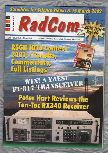 RADio COMmunication - March 2002 - Vol.78 No.3 - `An Electro-Mechanical VLF Receiver` - Published by RSGB Publications