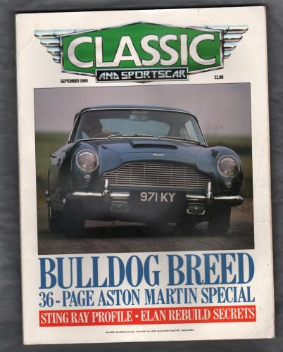 Classic And Sportscar Magazine - September 1989 - Vol.8 No.6 - `Aston Martin DBR1 v Testa Rossa` - Published by Haymarket Magazines Ltd