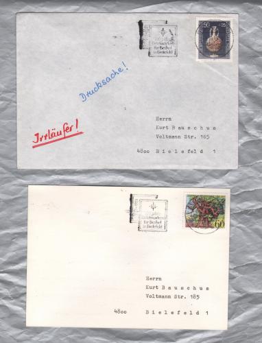 Independent Cover - Envelope: `Bielefeld 1-10-88` Postmark with Slogan - Postcard: `Bielefeld 1-10-88` Postmark with Slogan