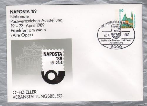 Independent Cover - `Frankfurt Am Main 1 - Nationale Postwertzeichen-Ausstellung - 22-4-89...` Pictorial Postmark - Single 100 Pfennig Sights Issue Pilgrimage Chapel, Altötting Stamp Issued in 1989