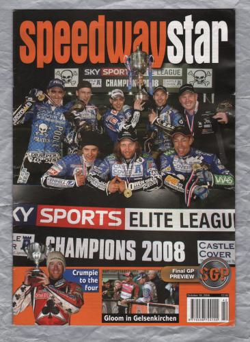 Speedwaystar - Vol.57 No.31 - October 18 2008 - `Poole Castle Cover` - Published by Pinegen Ltd