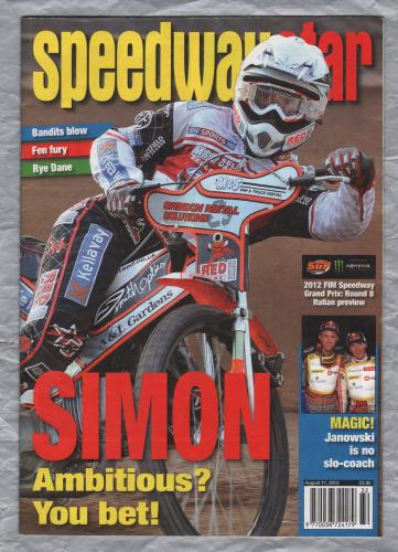 Speedwaystar - Vol.61 No.22 - August 11 2012 - `SIMON: Ambitious?...You Bet!` - Published by Pinegen Ltd