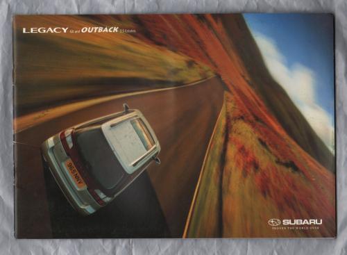 Sales Brochure - `Subaru Legacy GX and Outback 2.5 Estate` - circa 1998 - English Language - Unpaginated Fold Out Pages