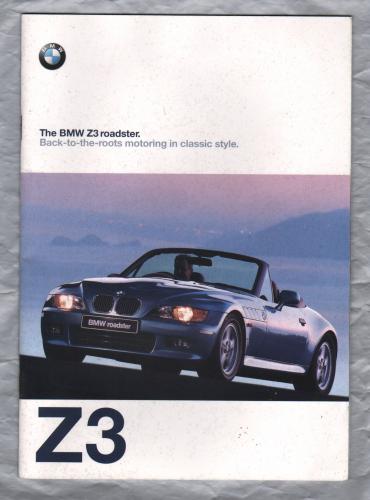 Sales Brochure - `The BMW Z3 Roadster` - circa 1998 - English Language - Cover to Cover 36 Pages - A4 Sized Brochure