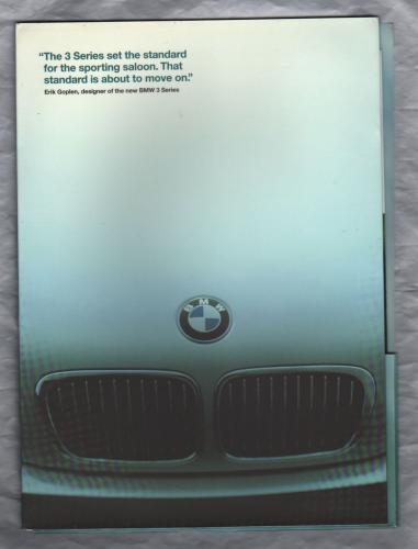 Sales Brochure - `The New BMW 3 Series` - circa 1998 - English Language - Folder Unpaginated - Brochure Cover to Cover 16 Pages - A4 Sized Folder and Brochure