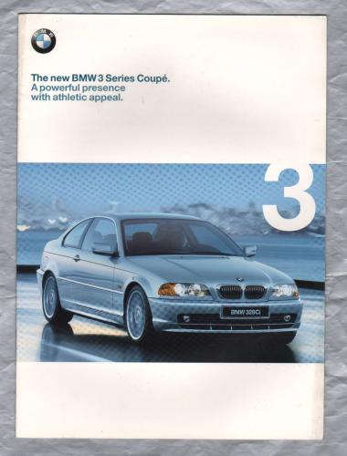 Sales Brochure - `The New BMW 3 Series Coupe` - circa 1999 - English Language - 12 Pages - A4 Sized Brochure