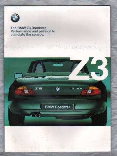 Sales Brochure - `The BMW Z3 Roadster` - circa 1998 - English Language - Cover to Cover 48 Pages - A4 Sized Brochure